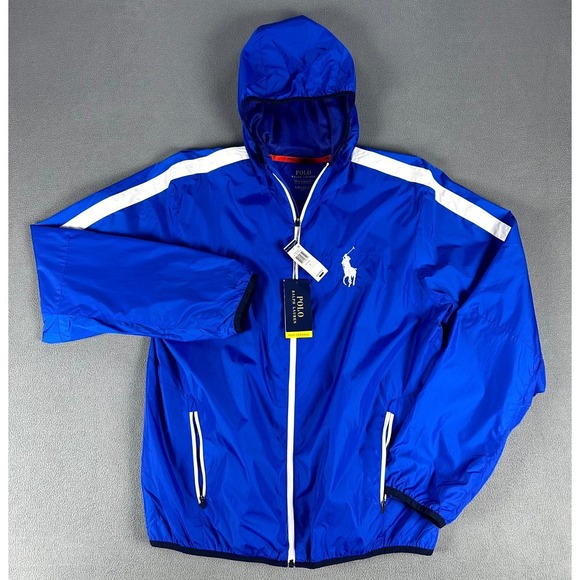 Polo Ralph Lauren Other - Polo Ralph Lauren Jacket Mens Large Blue Performance Windbreaker 67 Pony New